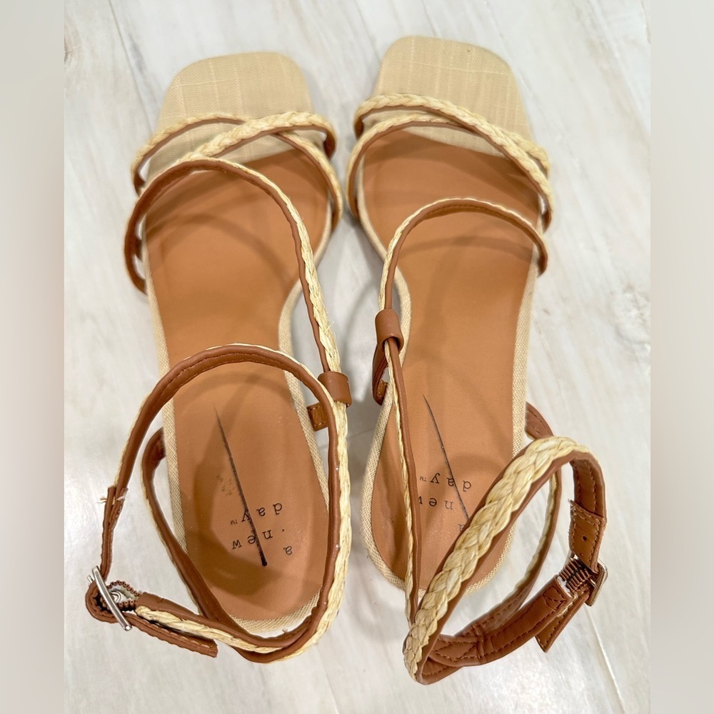A New Day Strappy Raffia Sandals in Tan - Picture 4 of 5